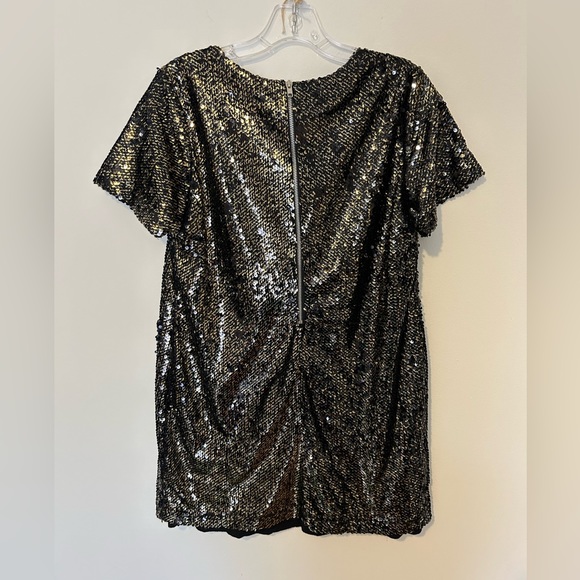 Vici top floor black gold sequin mini dress - Picture 7 of 7